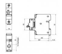 MCB Panasonic BBD1161CNV 16A 6kA 1P