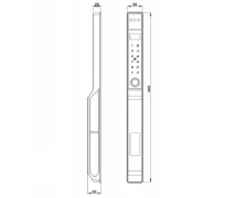 Khoá vân tay cửa nhôm Kassler KL-599 VF Champagne Grey App, Face ID