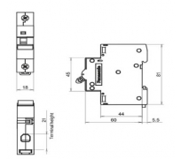 MCB Panasonic BBD1401CNV 40A 6kA 1P