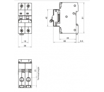 MCB Panasonic BBD2322CNV 32A 6kA 2P