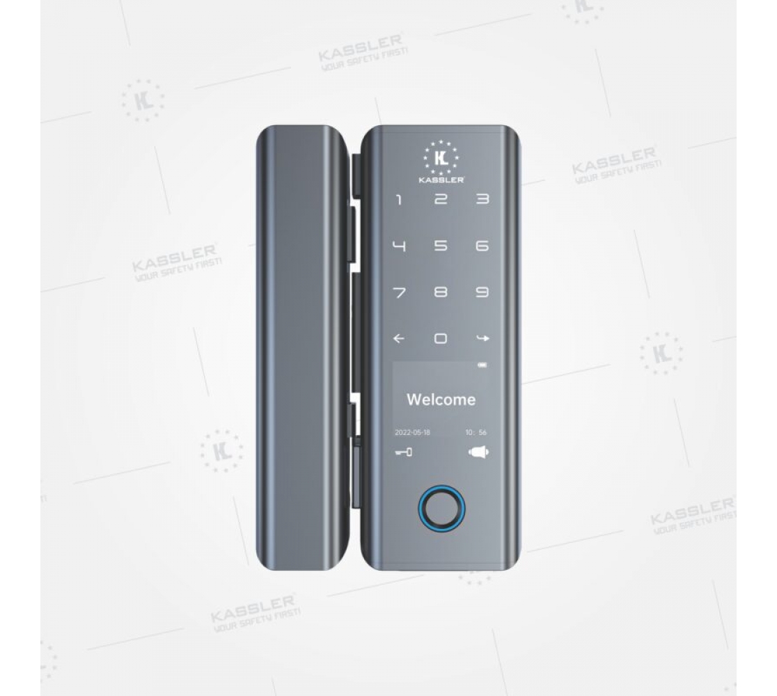 Khóa vân tay Kassler KL-589 Cửa kính cường lực App Wifi, Remote