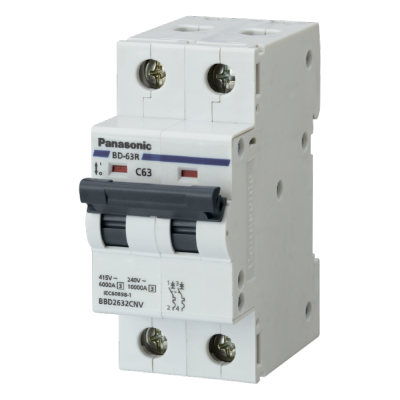 Aptomat MCB 2P 50A, 63A 6kA Panasonic